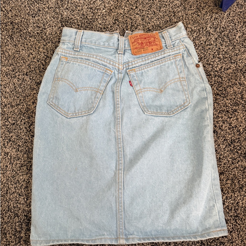 Levi's Classic Light Blue Pencil Skirt